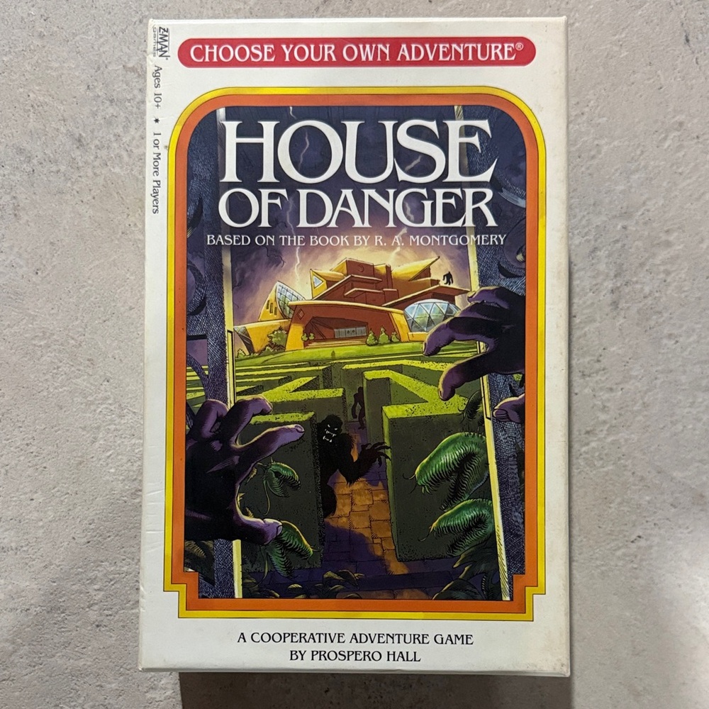 House of Danger Choose Your Own Adventure Board Game - Excellent condition